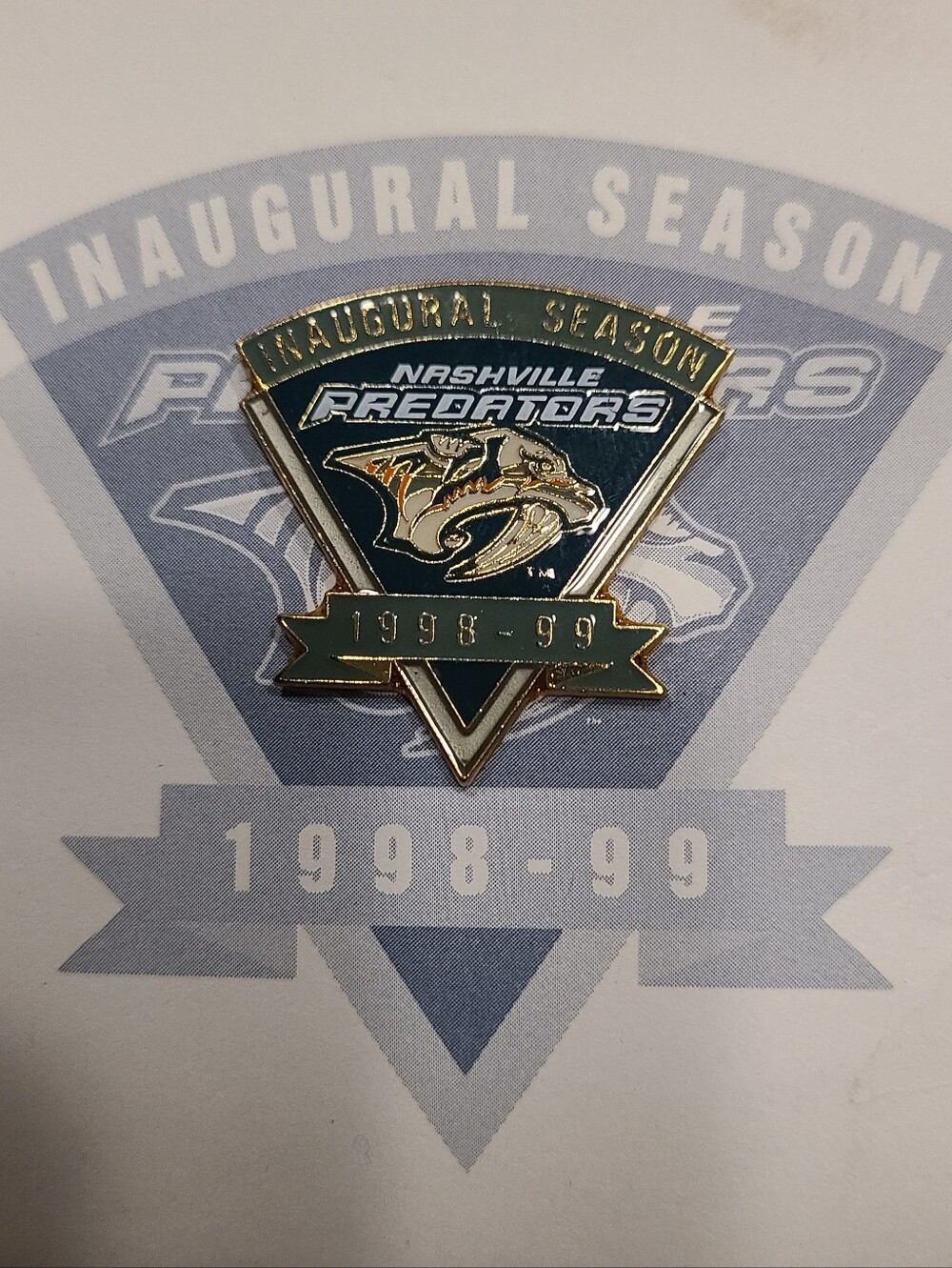 🏒 Nashville Predators – Inaugural Season Pin (1998–99)